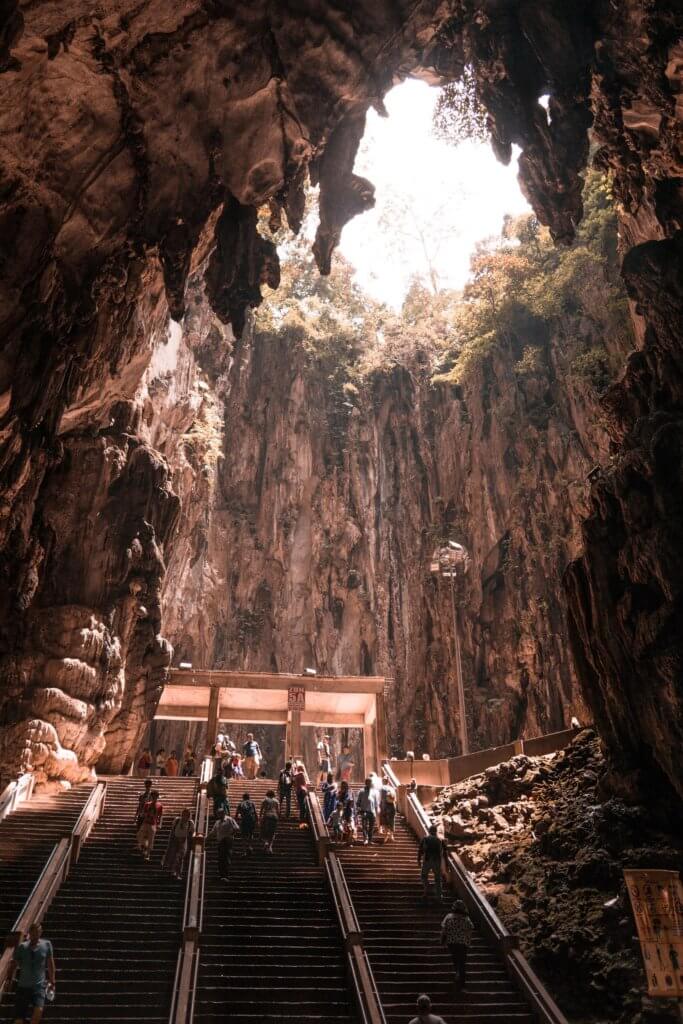 Image of the inside of the batu caves in kuala lumpur