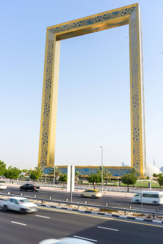 the exterior of the Dubai Frame