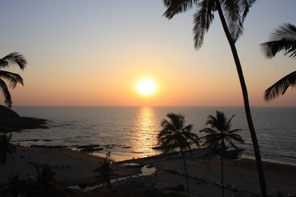 sunset by the beach