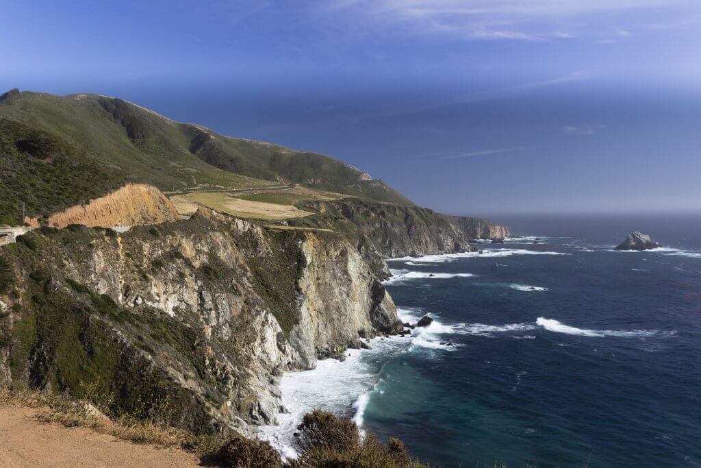 cliffs overlooking the ocean