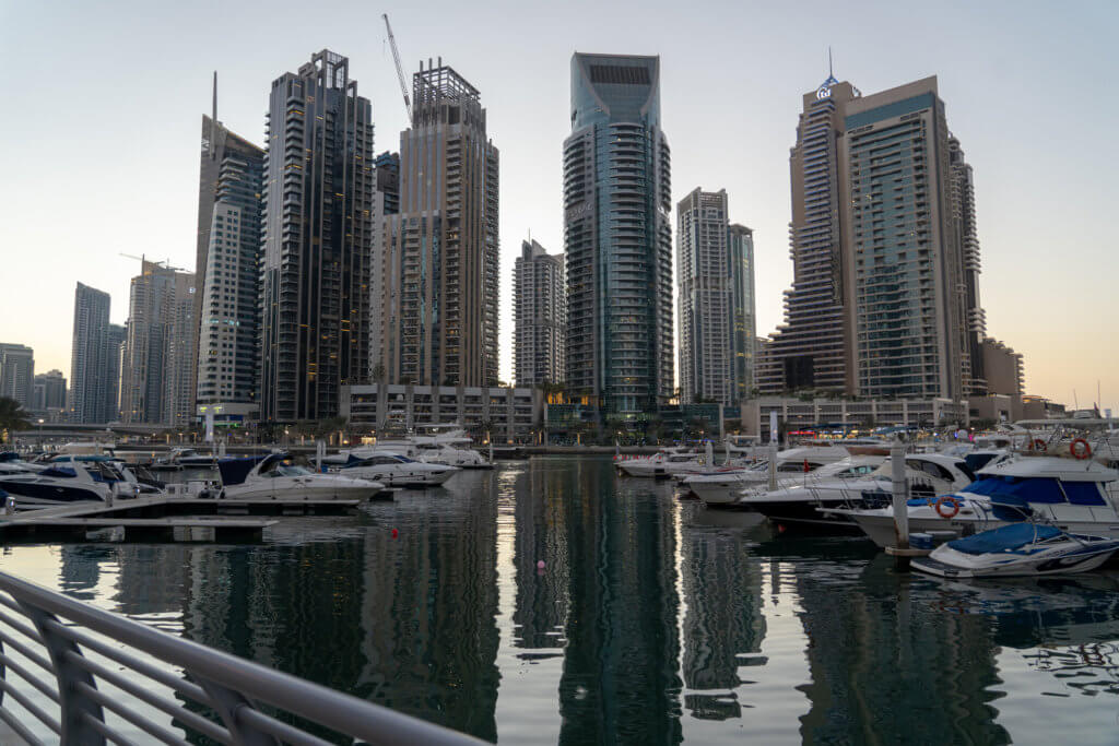 dubai marina at day