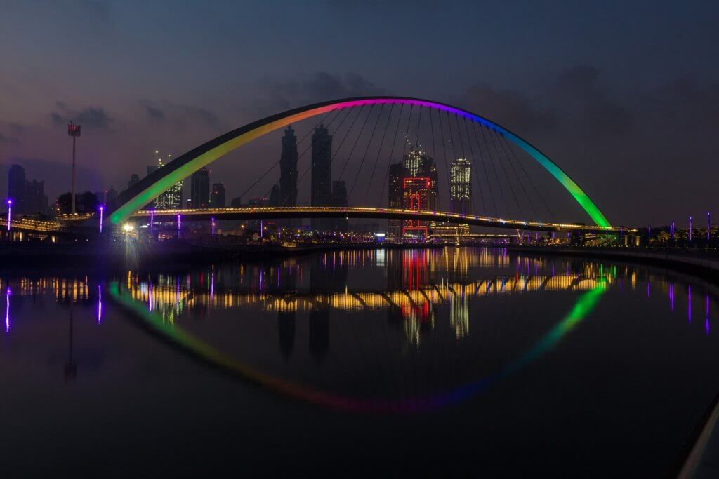 Dubai Canal at Night